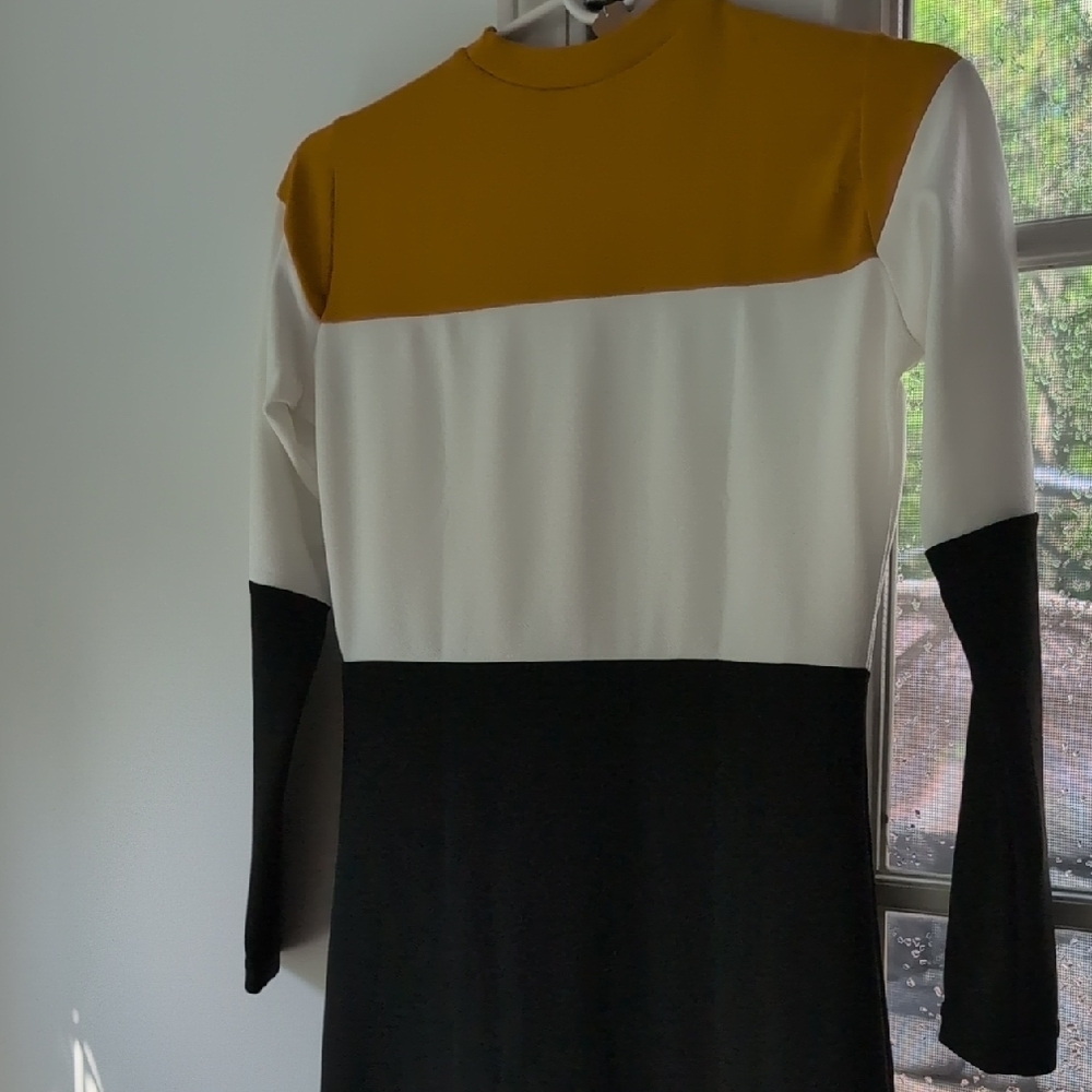 Colorblock Long Sleeve Dress - Picture 7 of 9